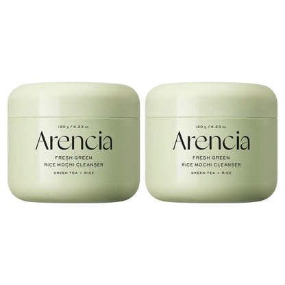 Arencia Fresh Green Rice Mochi Cleanser 2-pack front view