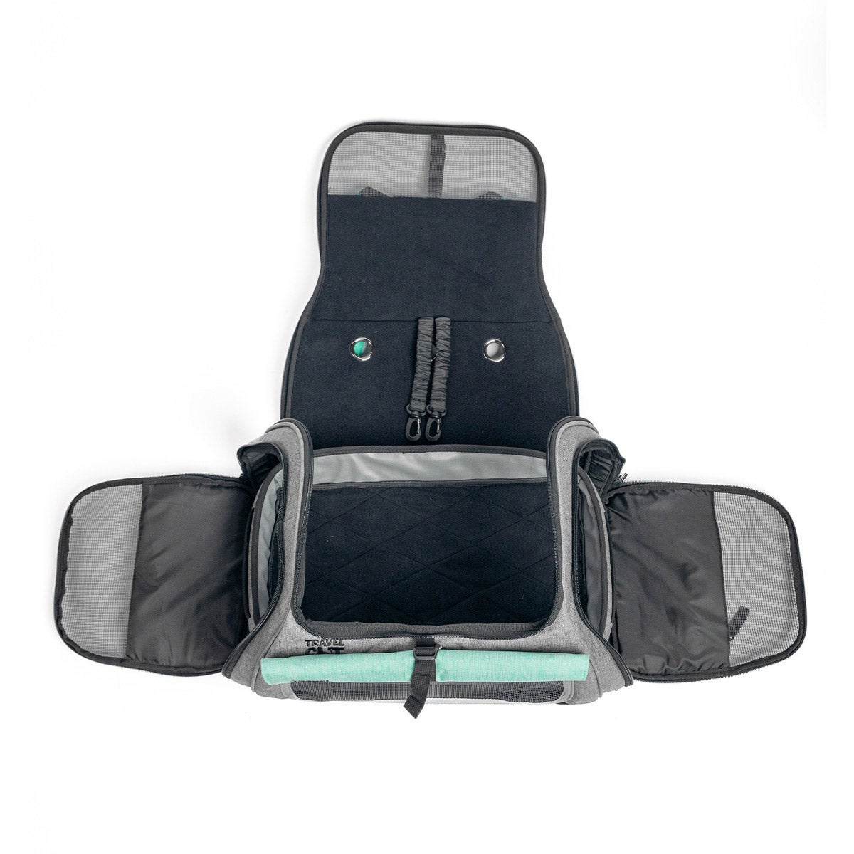 Collapsible cat carrier with luggage sleeve