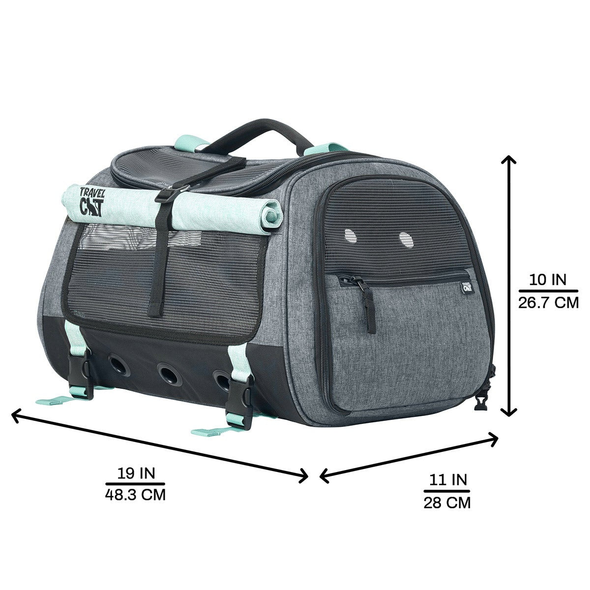 Travel Cat Transpurrter cat carrier folded for storage