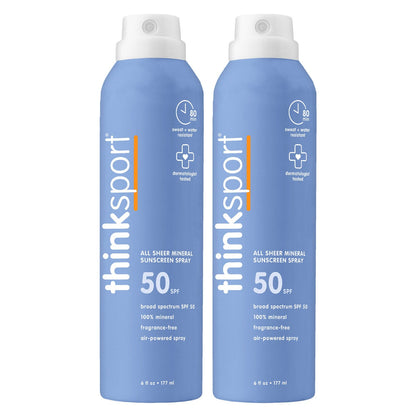Thinksport mineral sunscreen spray SPF 50+ 2-pack
