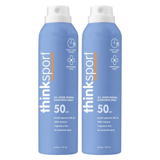 Thinksport mineral sunscreen spray SPF 50+ 2-pack