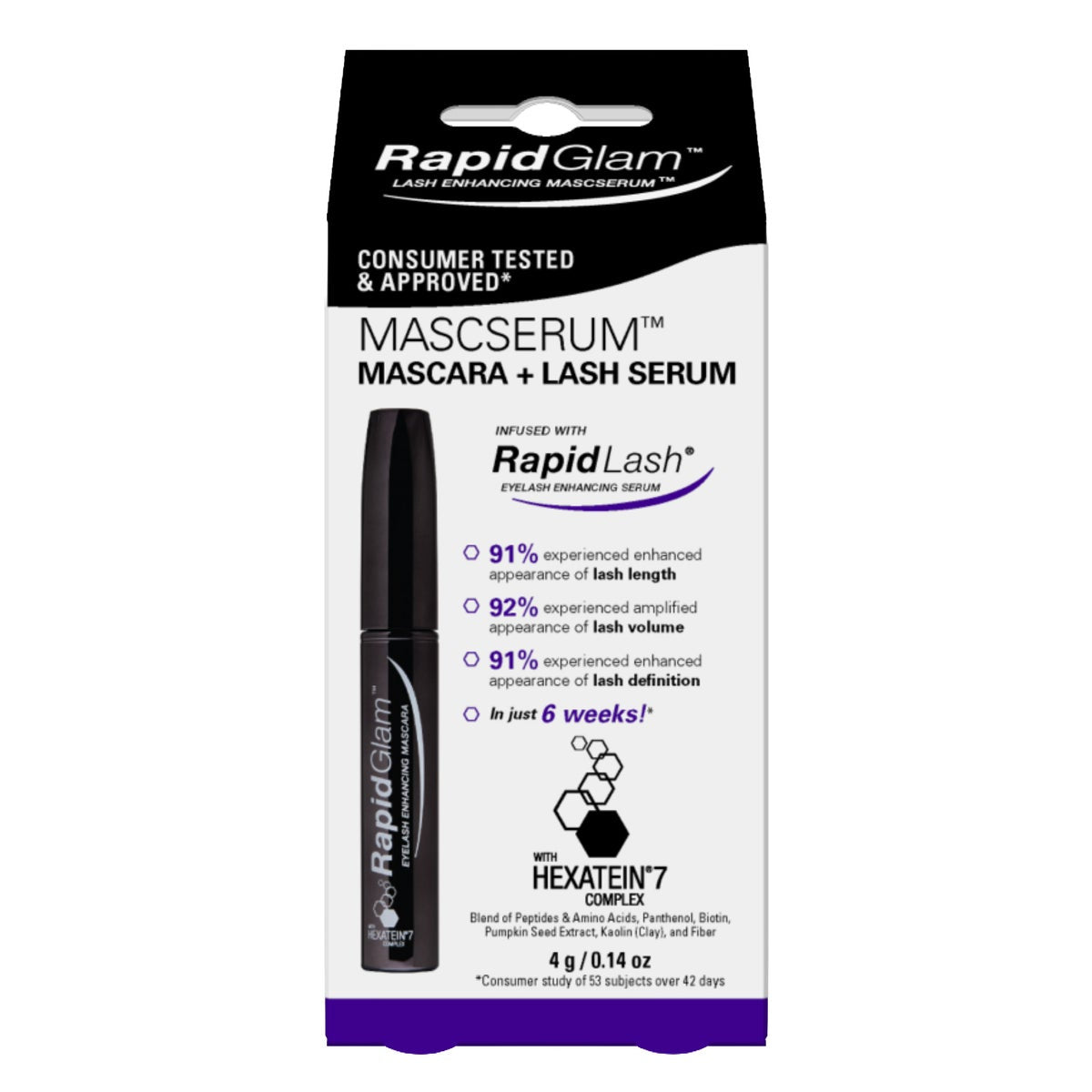 RapidGlam 0.14 fl oz lash enhancing mascara duo