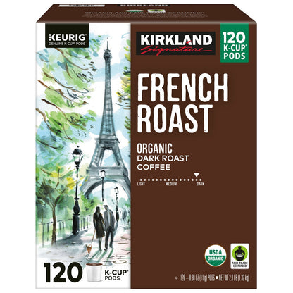 Kirkland Signature organic French roast K-Cup pods 120-count