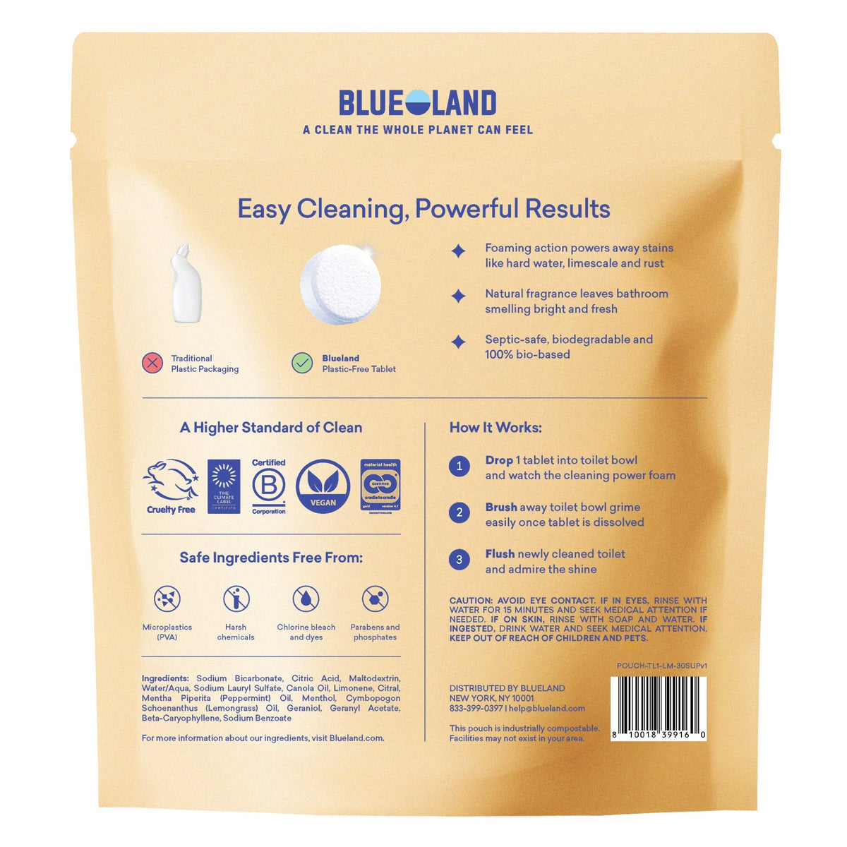Blueland toilet bowl cleaner tablets in Lemon Mint 2 bags