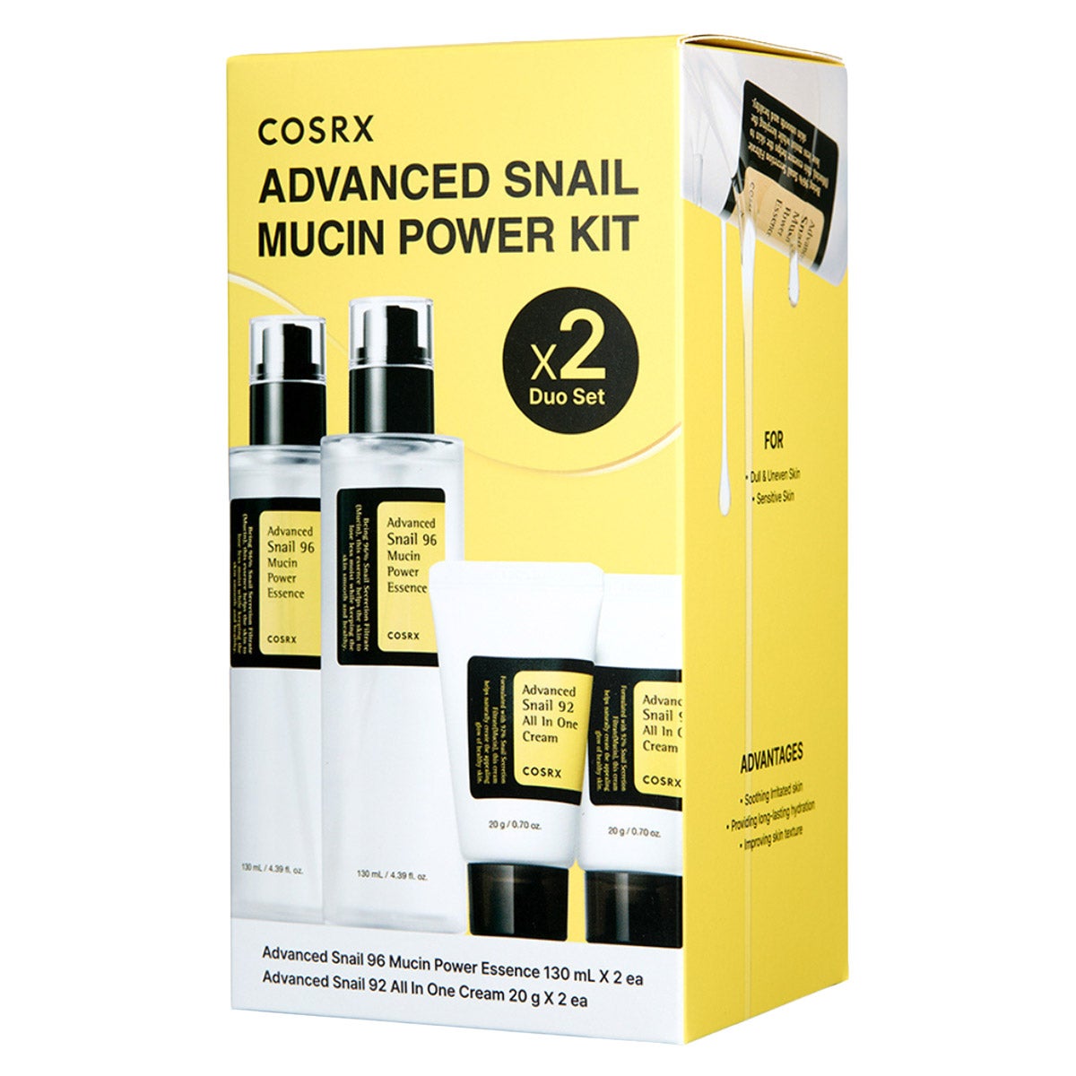 COSRX snail mucin essence and cream skincare kit