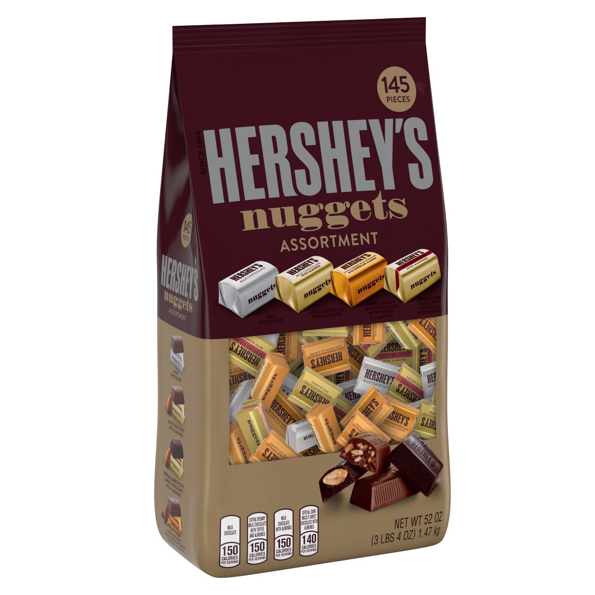 Individually wrapped Hershey's chocolate nuggets