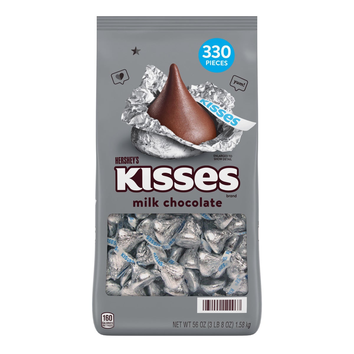 Hershey's Kisses milk chocolate 56 oz bag
