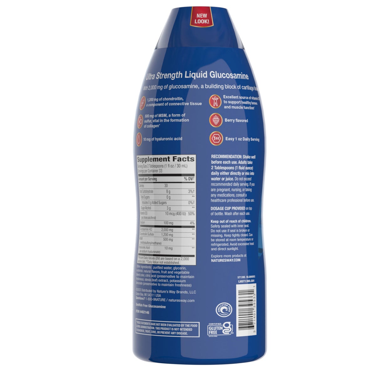 Glucosamine chondroitin MSM liquid supplement for daily use