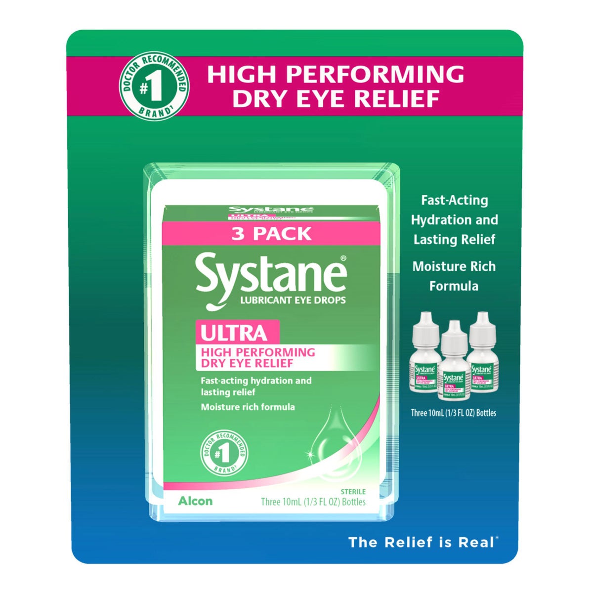 Systane ULTRA lubricant eye drops 30 ml bottle