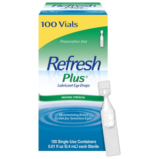 Refresh Plus preservative-free lubricant eye drops box