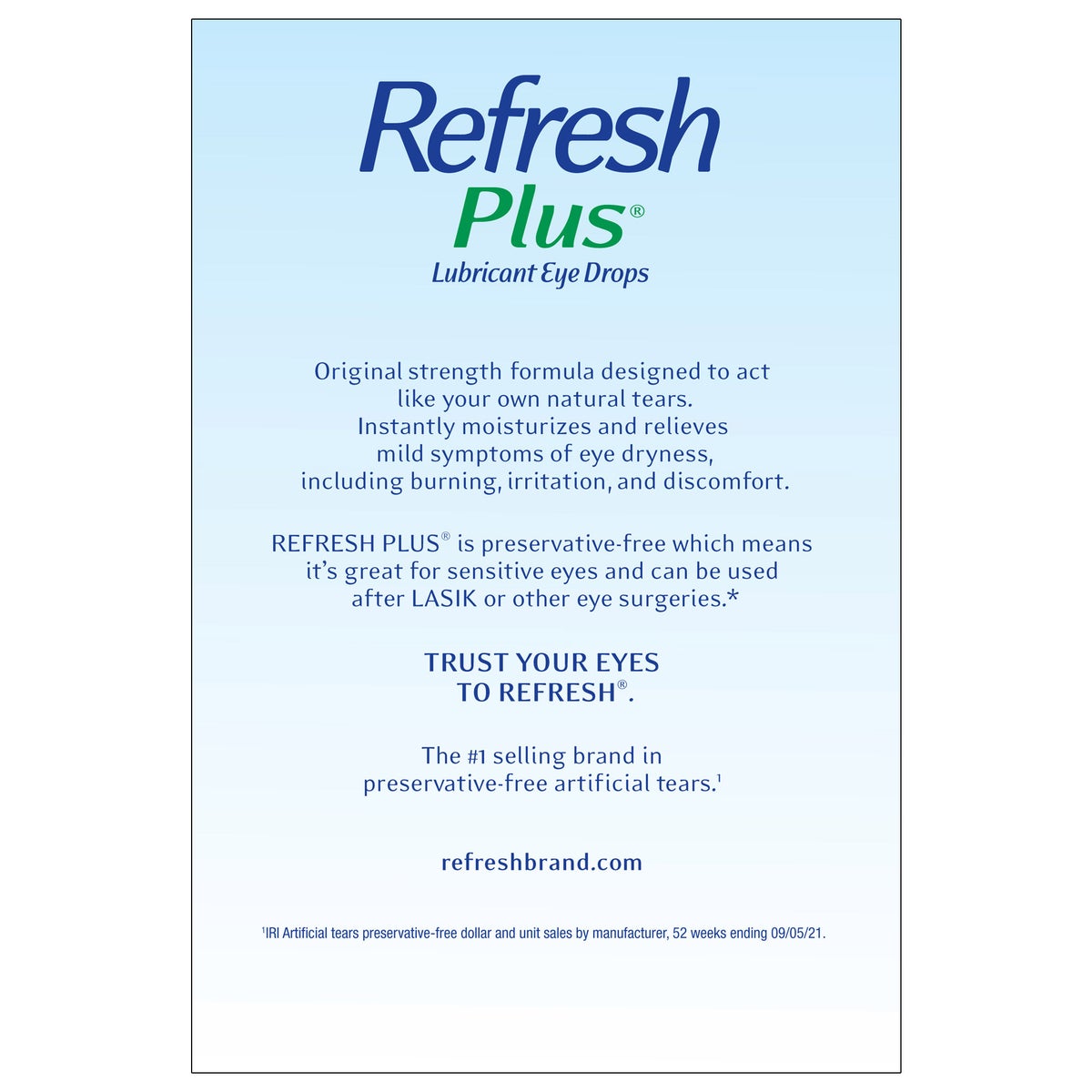 Refresh Plus preservative-free drops for contacts