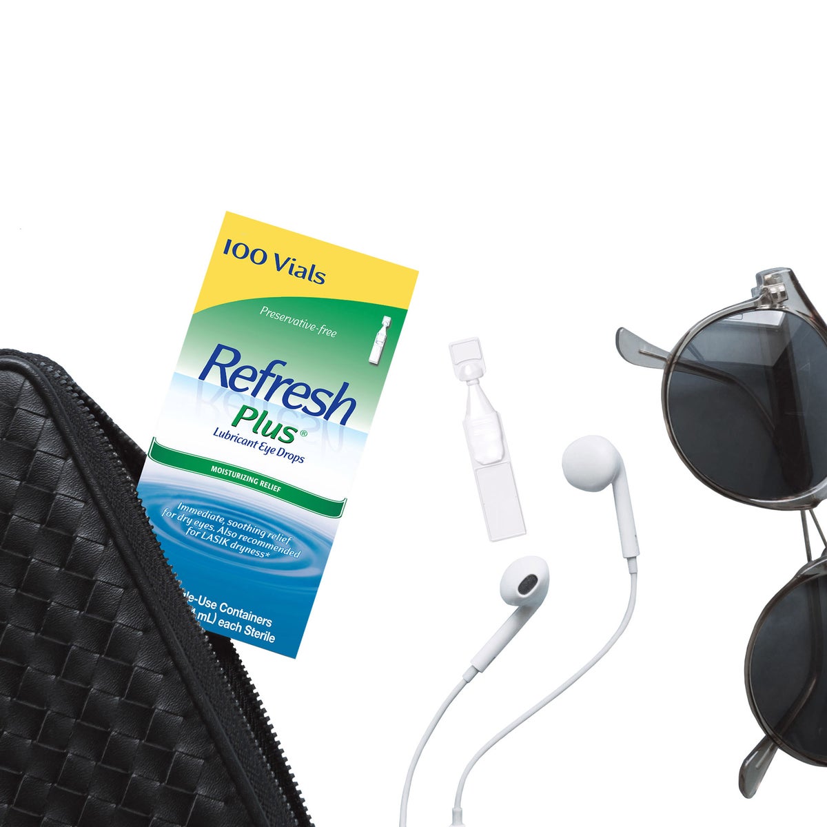 Refresh Plus 100 count eye drop containers