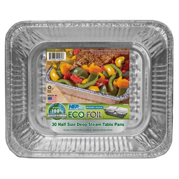 Eco-Foil half size deep steam table pan 30-count