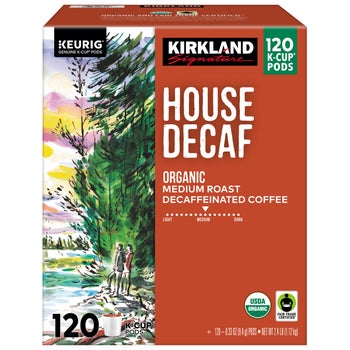 120-count Kirkland Signature coffee pods for home brewing