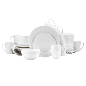 Stone Lain Alexandria bone china embossed dinnerware set