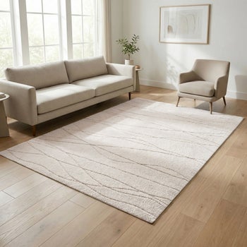 Gertmenian Turin Kie Ivory 5’3” x 7’ area rug