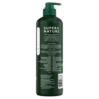 Sulfate-free Super Nature haircare bottle