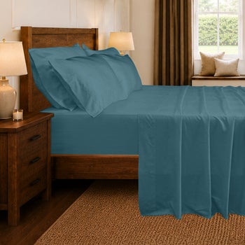 River Park Estate ivory Tencel king sheet set