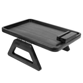 Smart Design black acacia wood sofa armrest tray