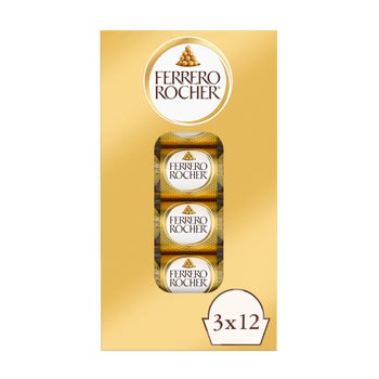 Ferrero Rocher milk chocolate hazelnut candy 12-pack