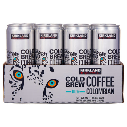 Kirkland Signature Colombian cold brew coffee 12-count pack
