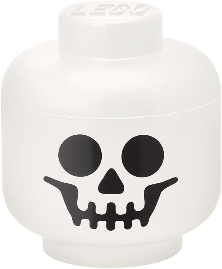 LEGO storage head with lid for toys