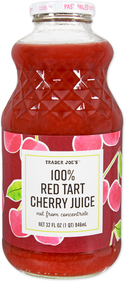 Trader Joe's 100% red tart cherry juice bottle