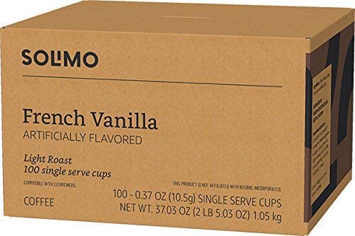 100 count Solimo French Vanilla K-Cup coffee pods