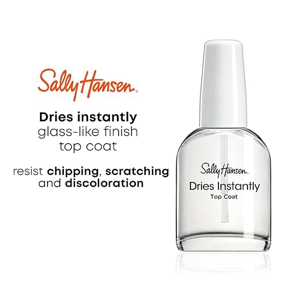 Quick dry nail polish top coat with streak-free shine
