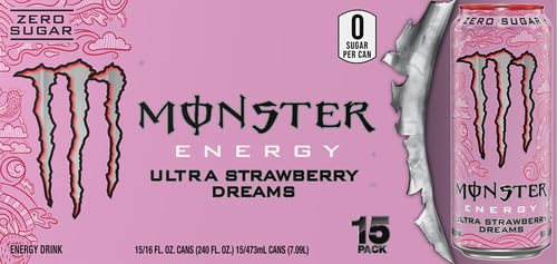 Monster Ultra Strawberry Dreams beverage can front view