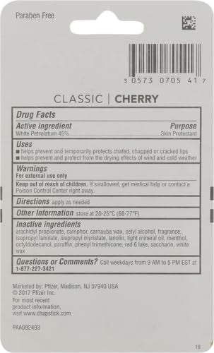 ChapStick Classic lip care with sweet cherry flavor