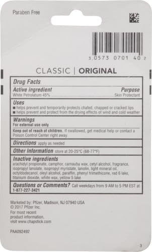 ChapStick Classic Original moisturizing lip balm tubes
