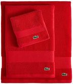 Lacoste Heritage hand towel with signature crocodile detail