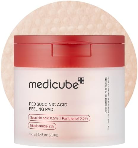 medicube Toner Pads Zero Pore Pad 2.0 | Dual-Textured Facial Pad for Exfoliation and Pore Care with 4.5% AHA Lactic Acid, 0.45% BHA Salicylic Acid | Ideal for All, Korean Skin Care, 70 Pads (1 Pack)