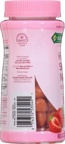 Hair skin and nails gummies with biotin vitamins C and E