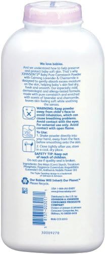 Johnson's Baby Cornstarch Baby Powder with Aloe and Vitamin E for Delicate Skin, Hypoallergenic, No Addded Parabens, and Dyes for Gentle Baby Skin Care, Baby Essentials, 1.5 oz