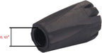 Wear-resistant rubber tips for compatible walking sticks