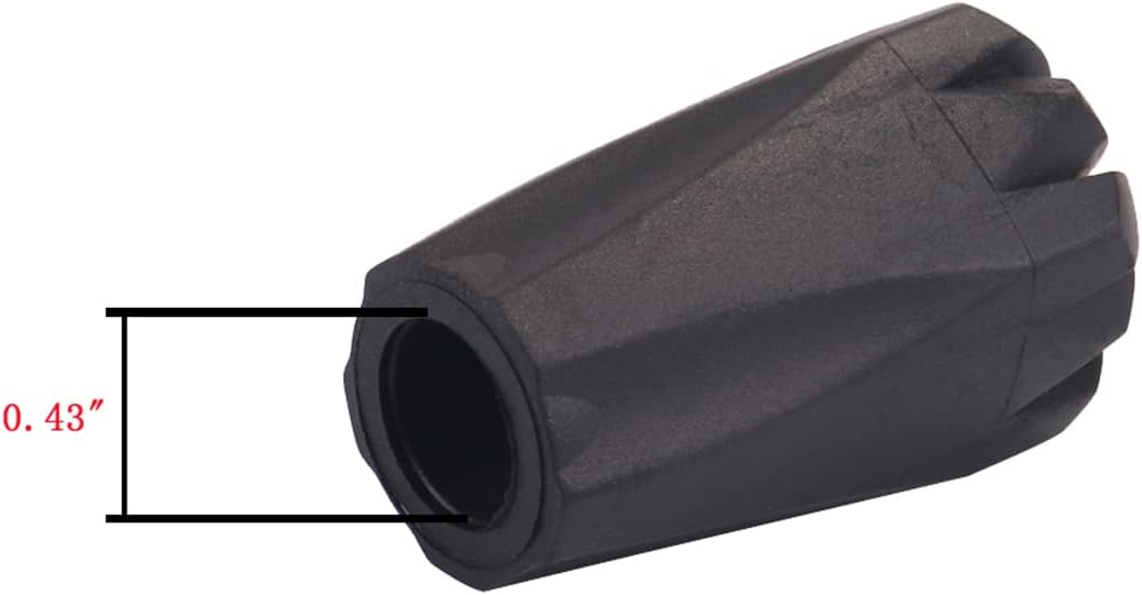 Wear-resistant rubber tips for compatible walking sticks