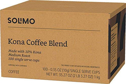 100 count Solimo coffee pods for everyday brewing