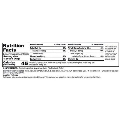 Kirkland Signature Organic Applesauce Pouch, 24 Count