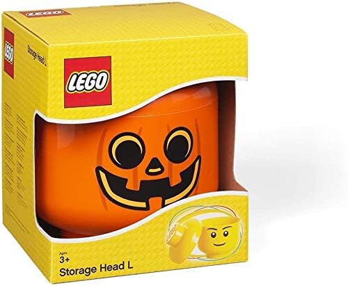 Decorative LEGO storage head for kids room
