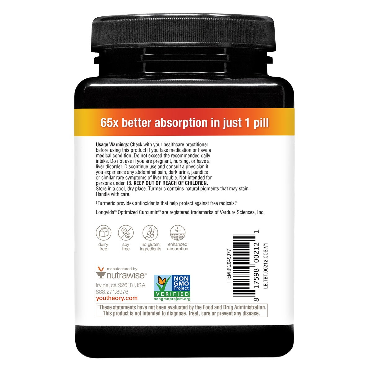Youtheory Total Body Turmeric daily capsule supplement