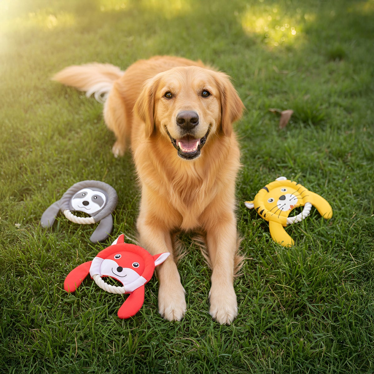 PawsPik Woodland Safari Trio dog toy combo