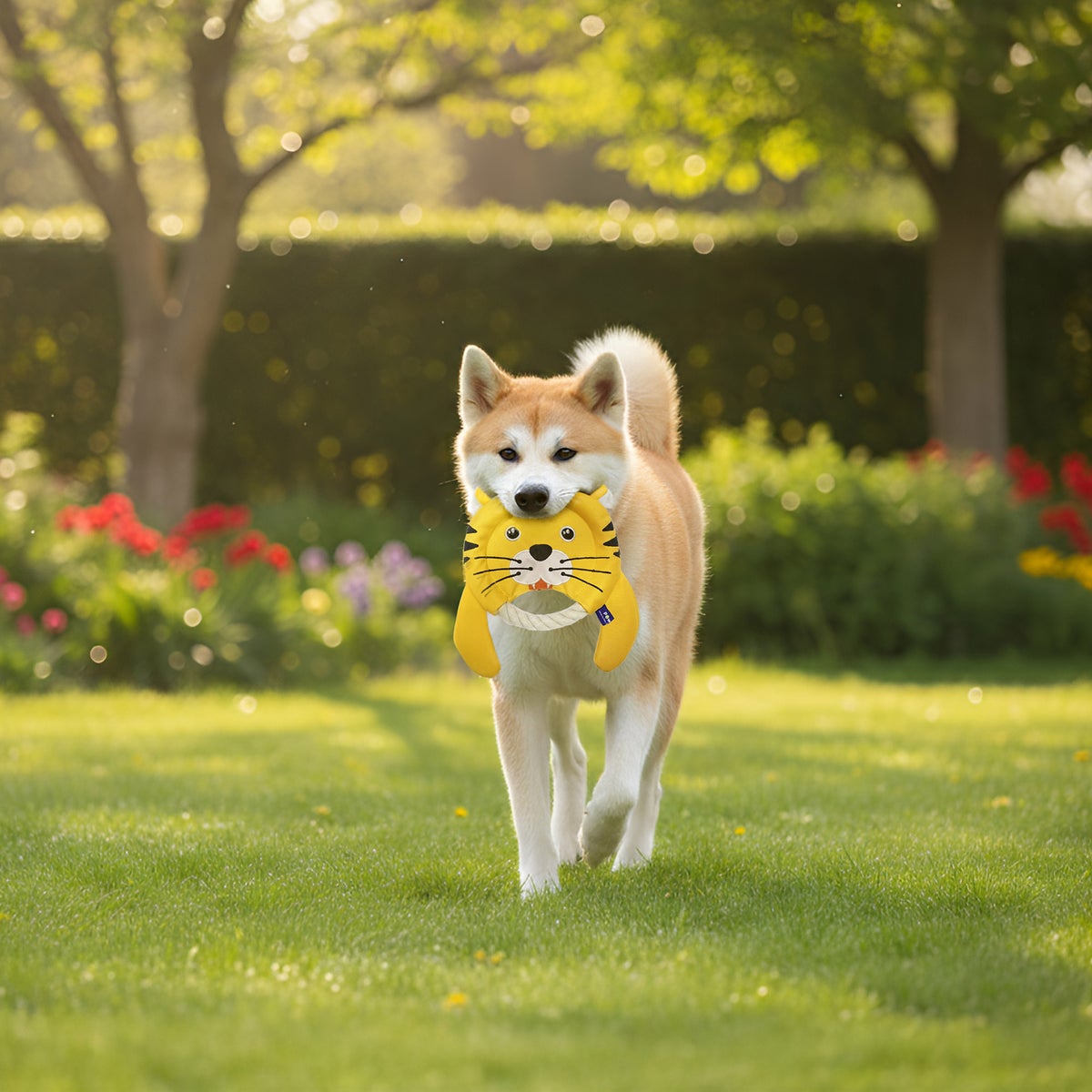 Textured PawsPik dog toy with squeaker