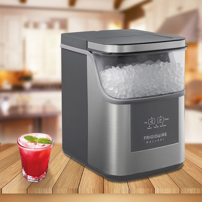 Countertop nugget ice maker with no water hookup