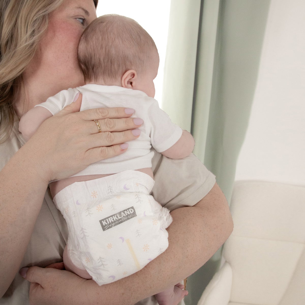 Kirkland Signature size 1-2 diaper side view