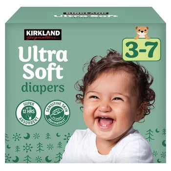 Kirkland Signature diaper packaging detail