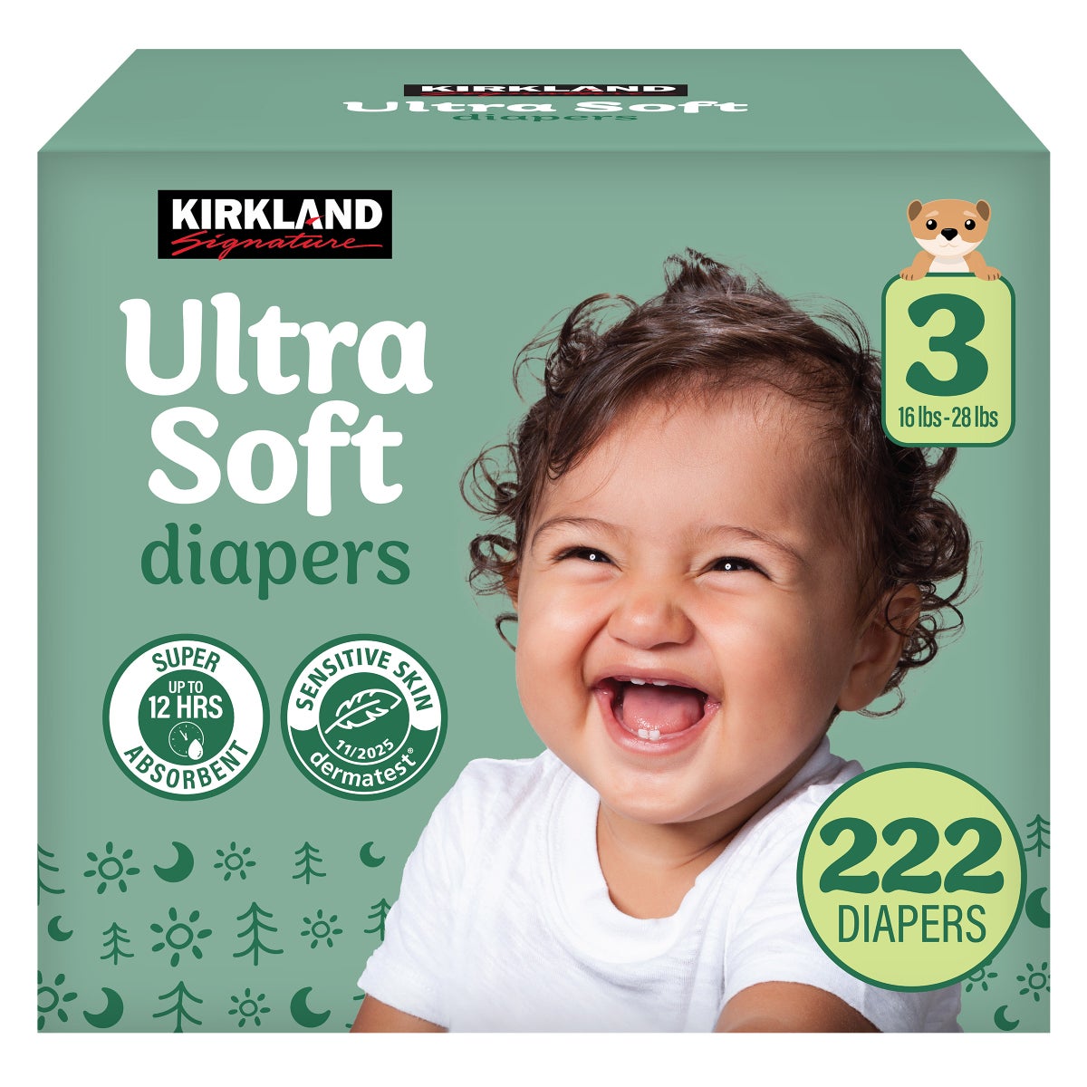 Kirkland Signature diapers sizes 3-7 package