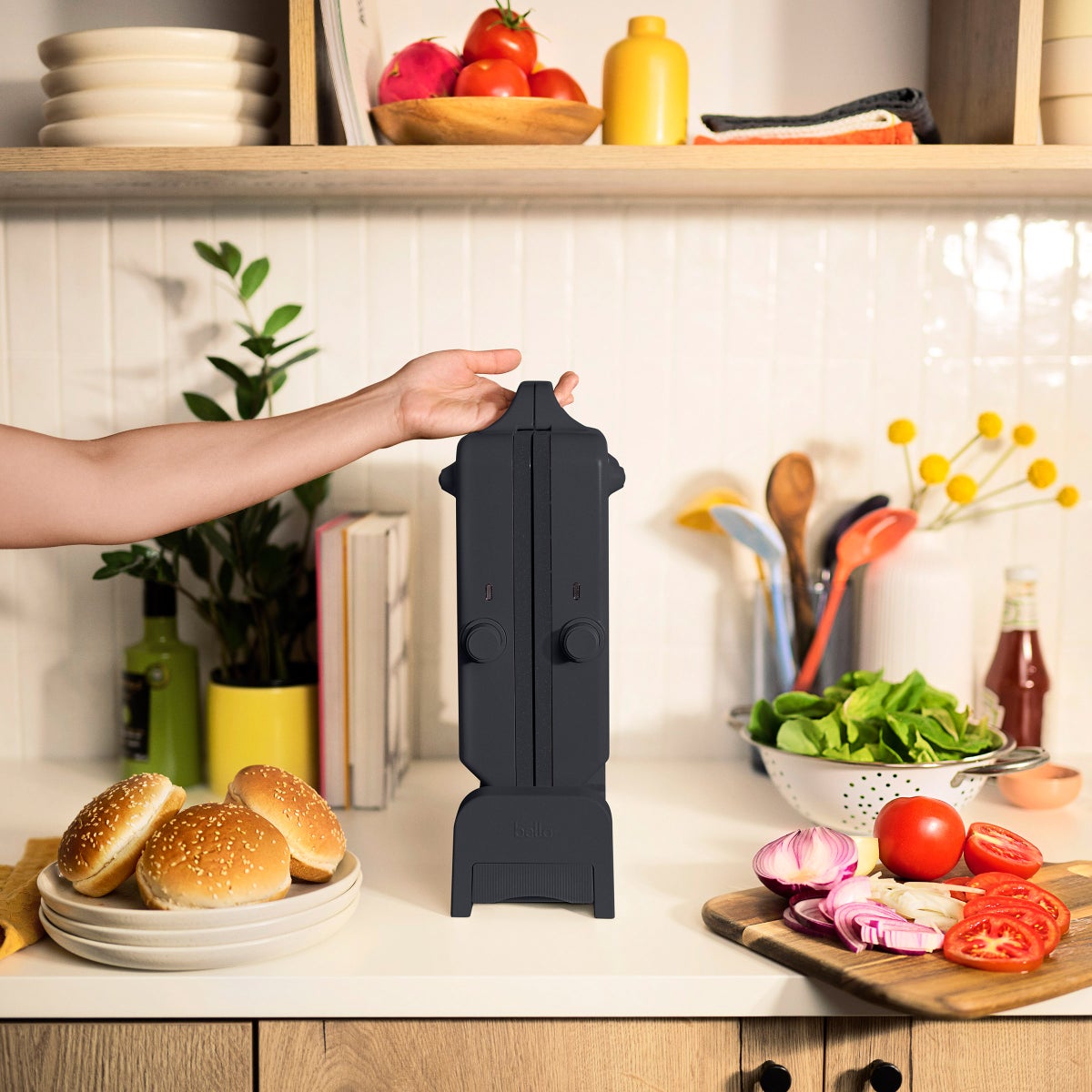 foldable bella ceramic griddle