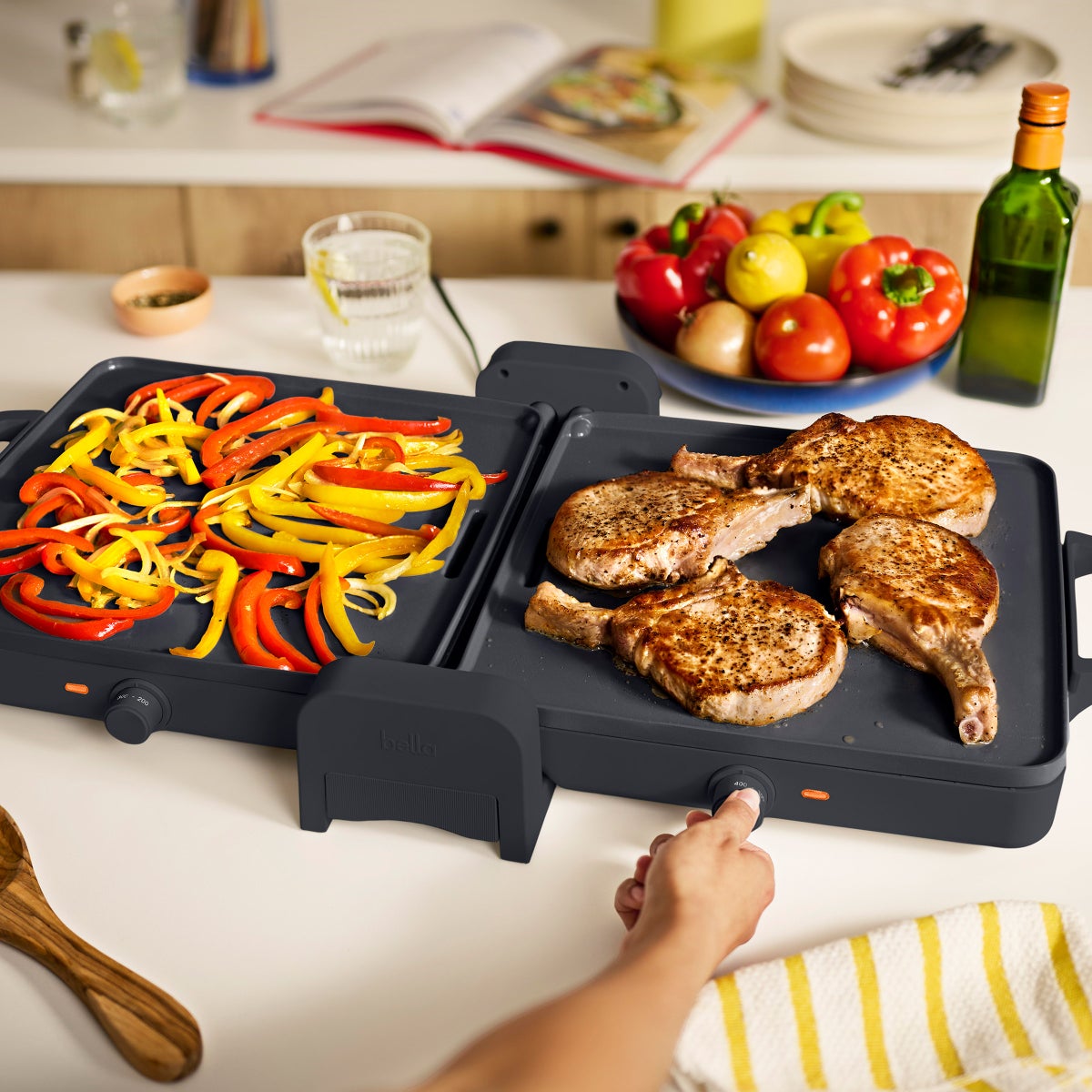 bella nonstick griddle cooking surface